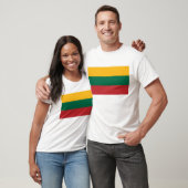 T Shirt mit litauischer Flagge (Unisex)