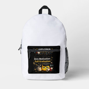 T-Shirt mit lustigem Aufdruck für Absolventen ohne Bedruckter Rucksack