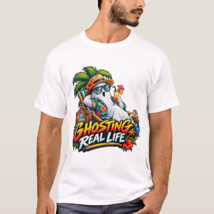 T-Shirt mit lustigem Sommerurlaub-Motiv: Geister v