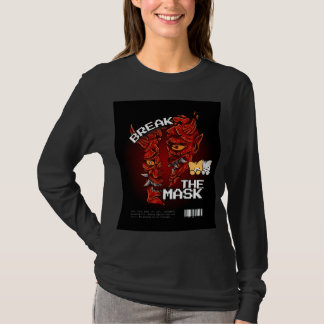 T-Shirt mit Maskenbruch- & süßem Katzendesign