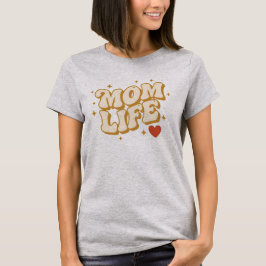 T-Shirt mit Mom Life im Stil der 70er Jahre 