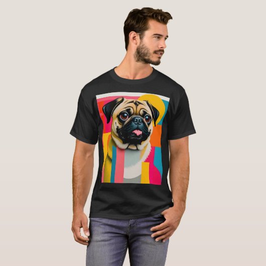 T - Shirt mit Mops (Vorne ganz)