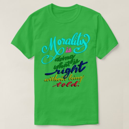 T-Shirt mit Moraldefinition (Design vorne)
