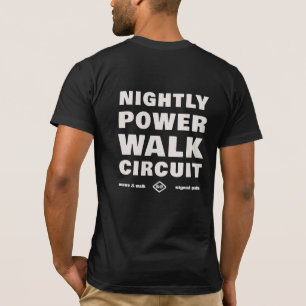T-Shirt mit nächtlichem Power Walk Circuit in Urba