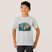 T - Shirt mit Niedlichem Dinosaurier (Vorne ganz)