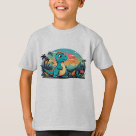 T - Shirt mit Niedlichem Dinosaurier