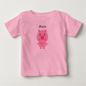 T-Shirt mit Niedlichem Rosa Pig (Vorderseite)