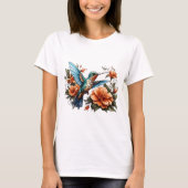T - Shirt mit niedlicher Kolibri-Design (Vorderseite)