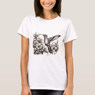 T - Shirt mit niedlicher Kolibri-Design