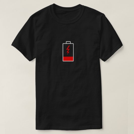 T - Shirt mit niedrigem Akku (Design vorne)