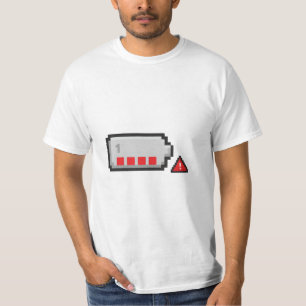 T-Shirt mit niedrigem Akku