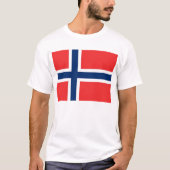 T Shirt mit norwegischer Flagge (Vorderseite)