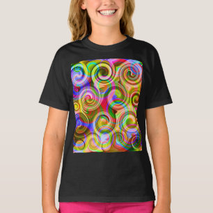 T-Shirt mit pastellfarbener geometrischer abstrakt