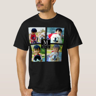 T - Shirt mit Personalisiertem Foto mit Monogramm-