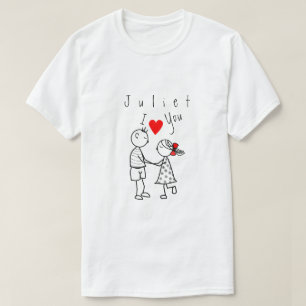 T - Shirt mit personalisiertem Namen mit Text - I 