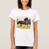T-Shirt mit Pferd mit Sonnenbrille (Vorderseite)