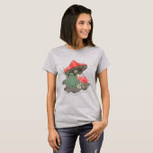 T-Shirt mit Pilz-Frosch-Druck-Design (Vorne ganz)