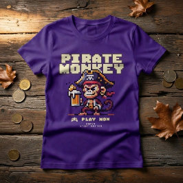 T-Shirt mit Piraten-Affen aus Videospielen