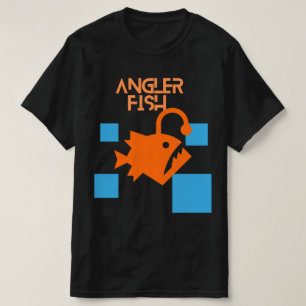 T-Shirt mit quadratischem Anglerfisch-Design