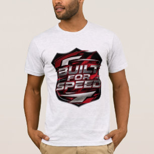 T-Shirt mit Racing Shield-Emblem "Built for Speed"