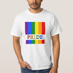 T - Shirt mit Regenbogenflagge und LGBT, Stolz