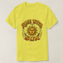 T-Shirt mit Retro-Abzeichen 'Rise With The Sun'