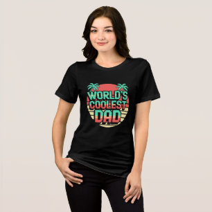 T-Shirt mit Retro-Motiv: Coolster Papa der Welt Tri-Blend Shirt
