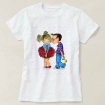 T - Shirt mit Romantischem Paar - Liebe - Kiss