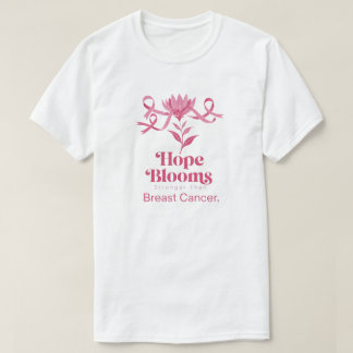 T-Shirt mit rosa Band Brustkrebs-Typografie