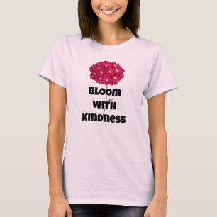 T-Shirt mit rosa Hortensie 'Blühe mit Freundlichke
