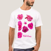 T-Shirt mit rosa Rosen (Vorderseite)