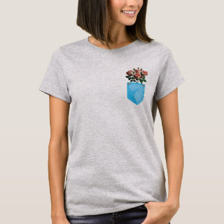 T - Shirt mit Rose in der Tasche
