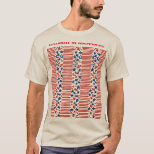 T - Shirt mit roten und blauen US Flagge