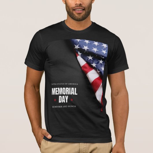 T-Shirt mit roter Flagge-Fotodesign (Vorderseite)