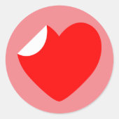 T - Shirt mit roter Note Runder Aufkleber (Vorderseite)