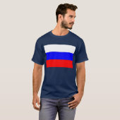 T Shirt mit russischer Flagge (Vorne ganz)