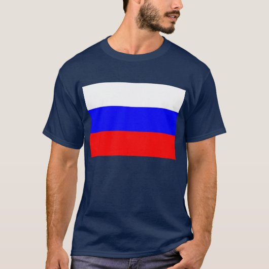 T Shirt mit russischer Flagge (Vorderseite)
