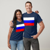 T Shirt mit russischer Flagge (Unisex)