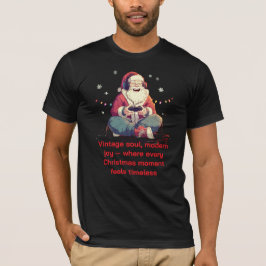T-Shirt mit Santa beim Videospielen