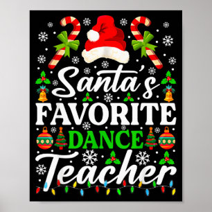 T-Shirt mit Santas Lieblings-Tanzlehrer lustiges C Poster
