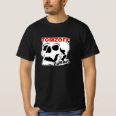 T-Shirt mit Schädel plus Text: "TOMZOFF's ZoffArt" (Vorderseite)