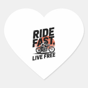 T - Shirt mit schnellem Live-Fahrrad Herz-Aufkleber