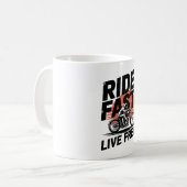 T - Shirt mit schnellem Live-Fahrrad Kaffeetasse (Vorderseite Links)
