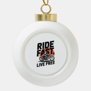 T - Shirt mit schnellem Live-Fahrrad Keramik Kugel-Ornament