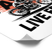 T - Shirt mit schnellem Live-Fahrrad Poster (Ecke)