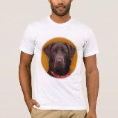 T - Shirt mit Schokoladen-Labrador und -zitat (Vorderseite)