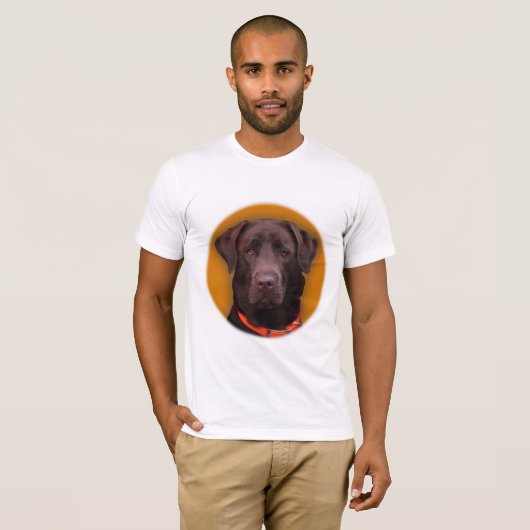 T - Shirt mit Schokoladen-Labrador und -zitat (Vorne ganz)