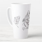 T-Shirt mit schönem Design für Mutterliebe Milchtasse (Linke Ecke)