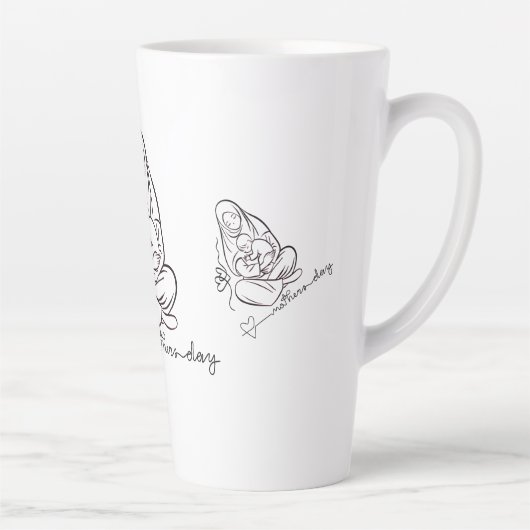 T-Shirt mit schönem Design für Mutterliebe Milchtasse (Rechts)
