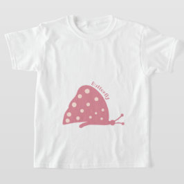 T-Shirt mit schöner minimaler rosa Schmetterling